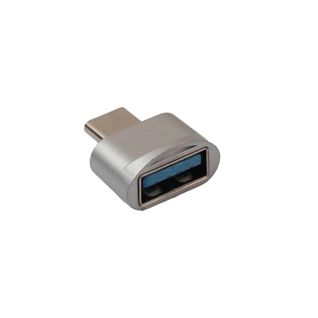 USB C type C к USB OTG мини адаптер 2,0 конвертер высокоскоростной USB 2,0 Сертифицированный адаптер для samsung HUAWEI Macbook Y20 - Цвет: Silver