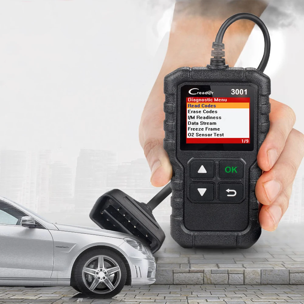 

LEEPEE PK AD310 ELM327 OM123 Scanner OBDII Code Reader Scan Tools X431 Creader 3001 CR3001 OBDII Car Diagnostic Tool