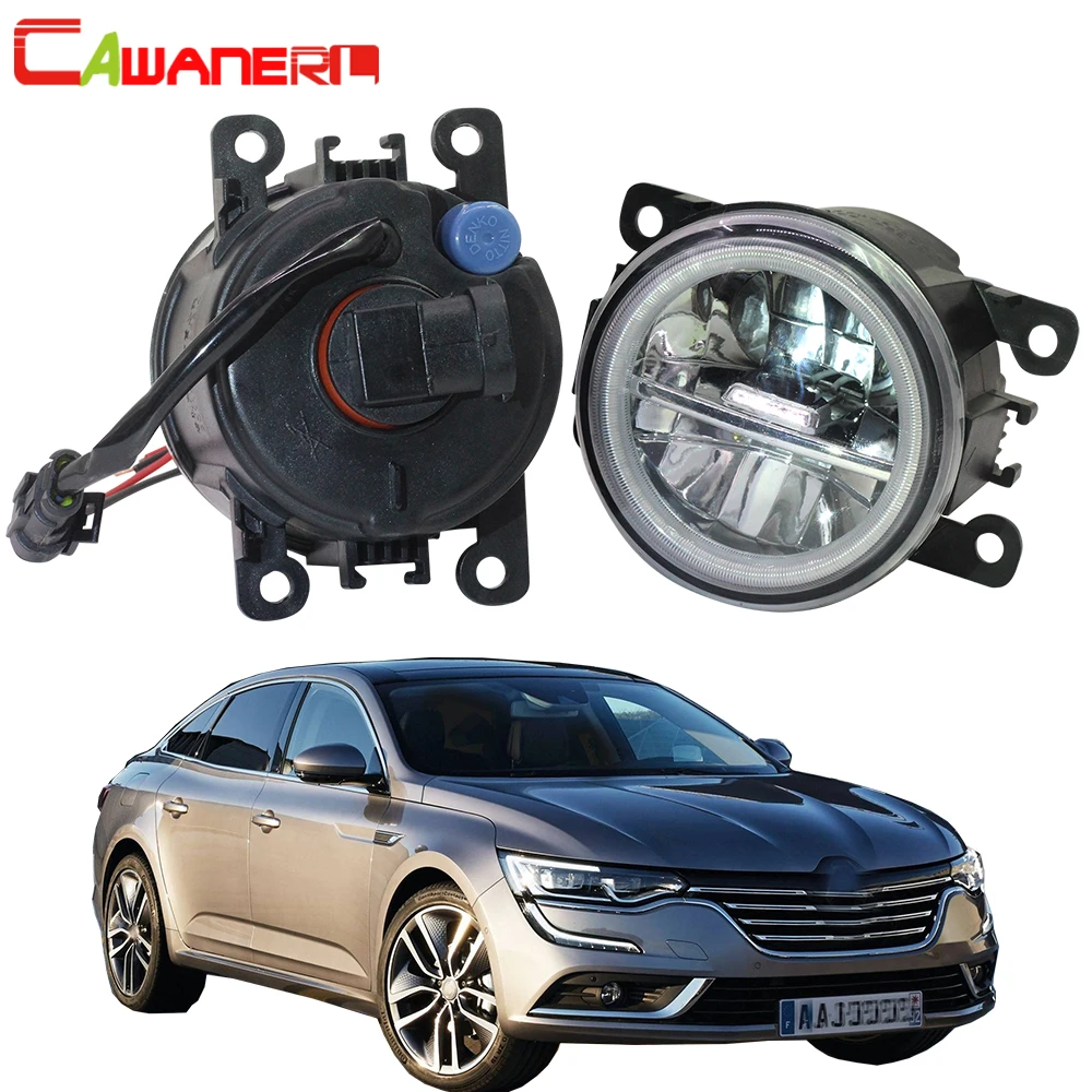 

Cawanerl Car 4000LM LED Lamp H11 Fog Light + Angel Eye Daytime Running Light DRL 12V Styling For Renault Talisman 2016-2018