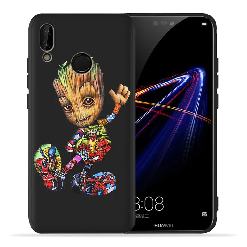 Groot Stitch marvel joker для huawei P8 P10 P20 P30 mate 10 20 Honor 8 8X 8C 9 10 V20 Lite Plus Pro чехол для телефона чехол Etui