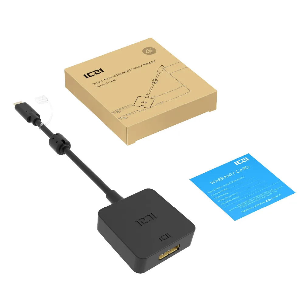 ICZI USB 3 1 type C для дисплея Порт адаптер 4K белый штекер DP Дисплей порт Женский