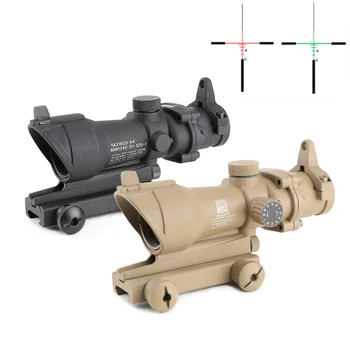 

SPINA OPTICS Tactical Rifle Scope ACOG 4X32 Red Green Reticle RifleScopes Optics sight for airsoft hunting