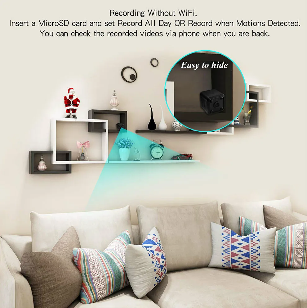 WiFi HD мини камера беспроводная 1080P Скрытая няня для помещения видео DV Спорт