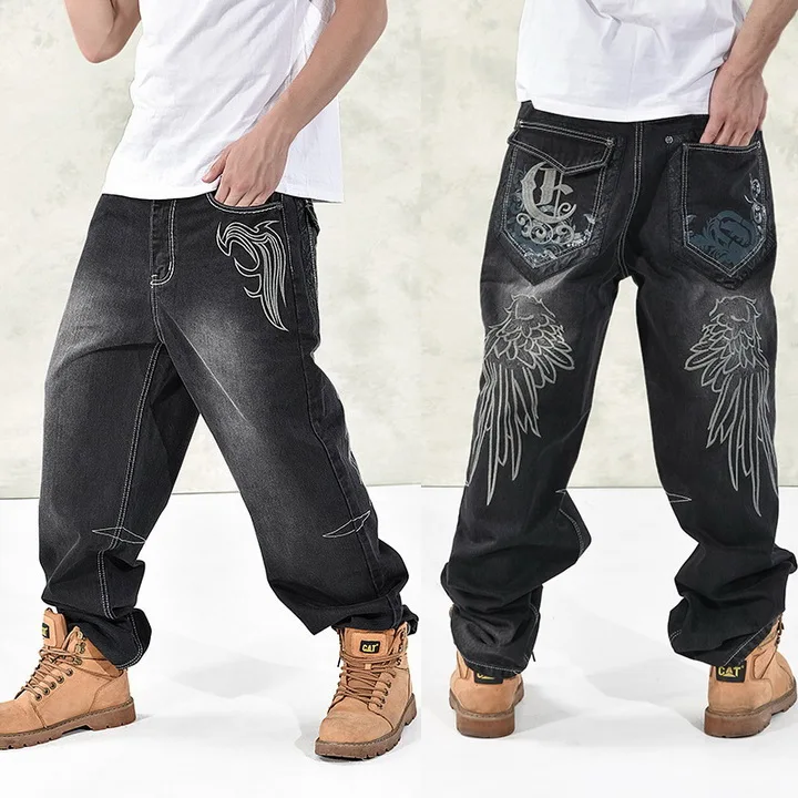 Новинка, повседневные джинсы большого размера для мужчин, плюс удобрения для повышения индивидуальности, Модные свободные джинсы в стиле хип-хоп - Цвет: US SIZE 1798