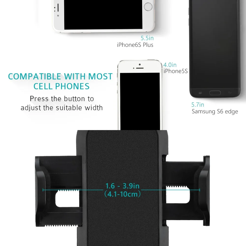 Mpow CA016 Регулируемый автомобильный держатель для телефона на приборную панель+ держатель для крепления на вентиляционное отверстие с вращением на 360 градусов для iPhone samsung huawei Xiami