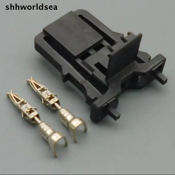 

shhworldsea 5/30/100sets kit 3.5mm 2p auto electrical trunk light connector 1J0 971 972 1J0971972