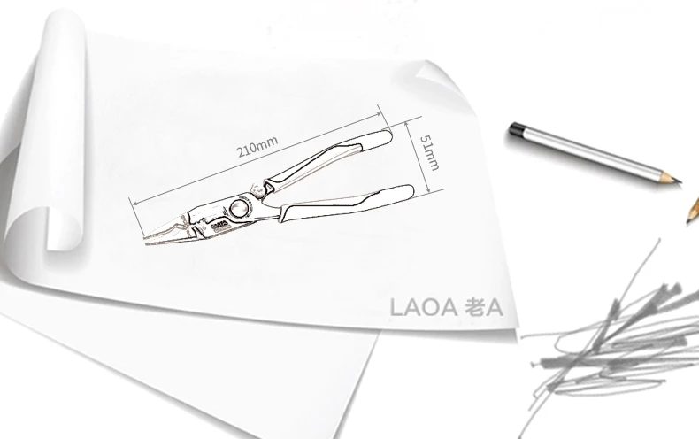 LAOA 8-дюймовый многофункциональный длинноносые плоскогубцы электричество хромомолибденовый Клещи для зачистки проводов Комбинации плоскогубцы