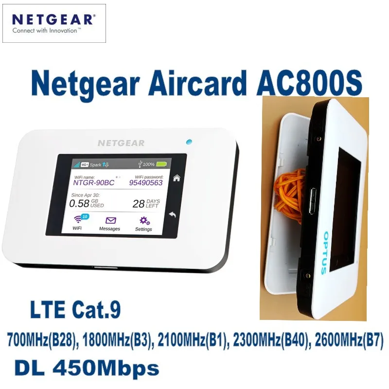 Разблокирована Netgear Aircard AC800S 4 г маршрутизатора плюс с 4 г внешнюю антенну