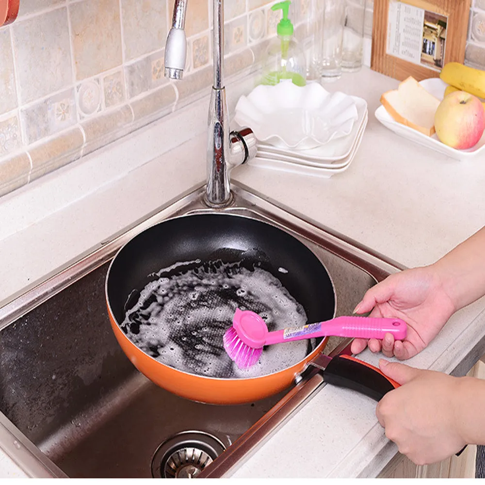 Kitchen Utensil Cleaning Brush Long handle Can be hung Pot Brush
