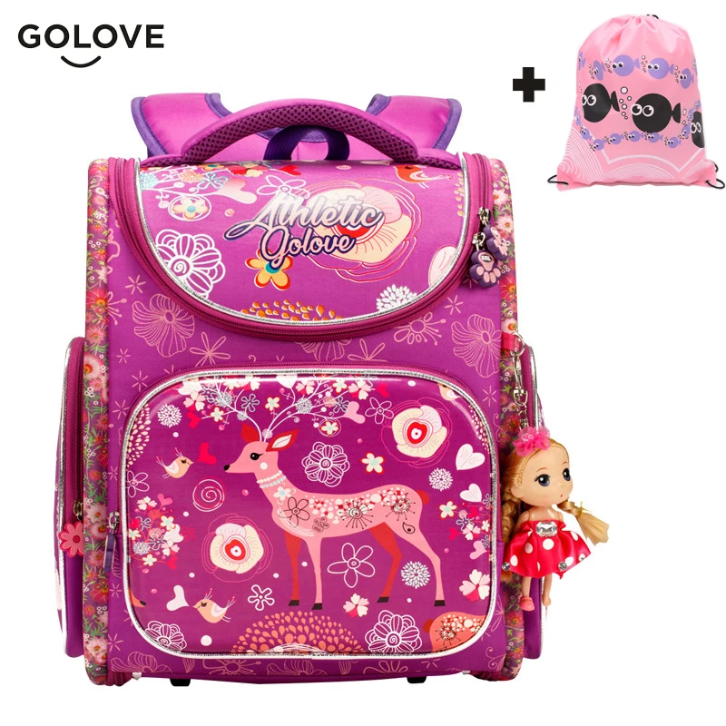 Golove أعلى جودة الأطفال حقيبة مدرسية s للفتيات الفتيان للماء العظام الاطفال الظهر الأزهار حقيبة مدرسية Mochila اجتماعيون
