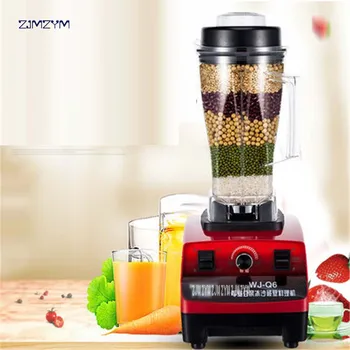 

1PC WJ-Q6 1500W Commercial Blender Mixer Juicer Power Food Processor Smoothie Bar Fruit Electric Blender Stainless steel, ABS