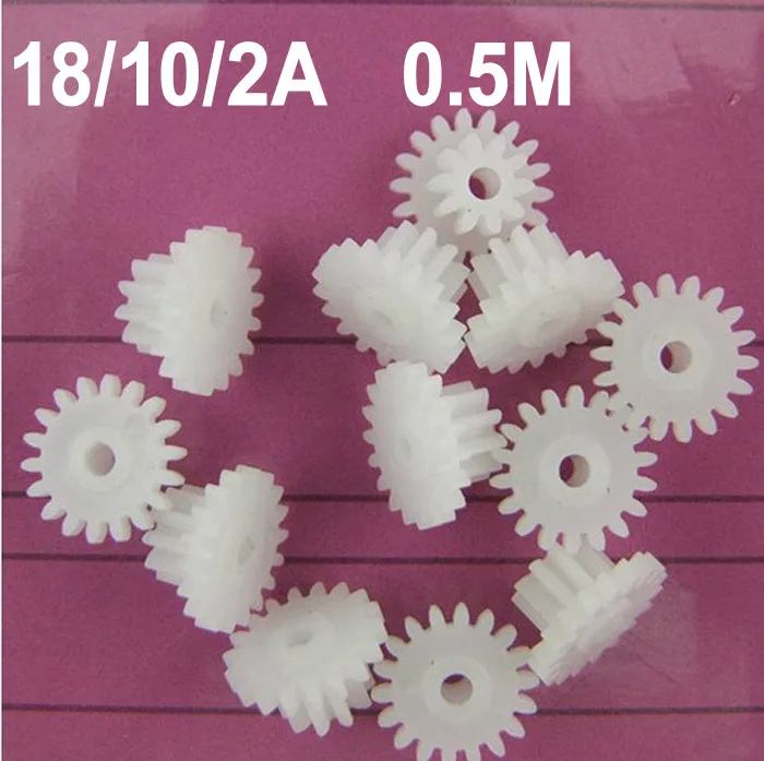 Hot sale (100pcs/lot) Double layer plastic motor gear wheel 0.5M