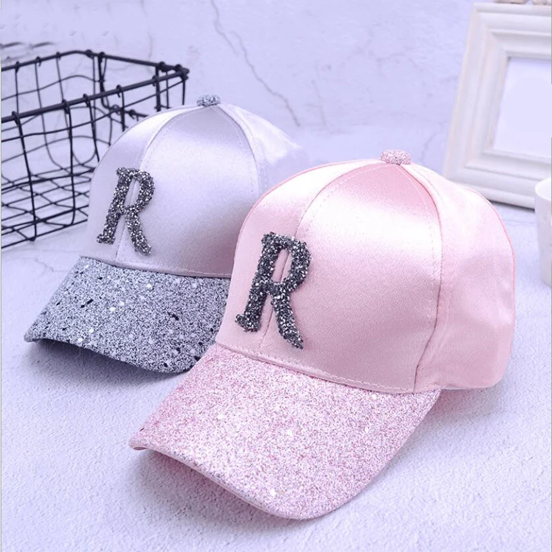 Лето Высокое качество Для женщин Стразы Бейсбол шапки для девочек женские регулируемые кепки в стиле "хип-хоп" пайетки Snapback Шапки