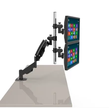 Mola a gás Suporte Para Monitor Duplo Monitor de Braço de Montagem Bracket Suporte de Conversão Livre de Tela Horizontal e Vertical Full Motion