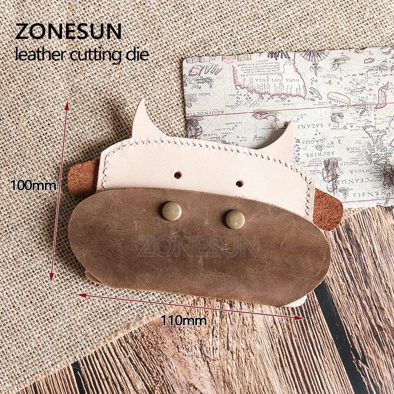 ZONESUN индивидуальный кожаный держатель для монет в форме телячьей кожи кошелек