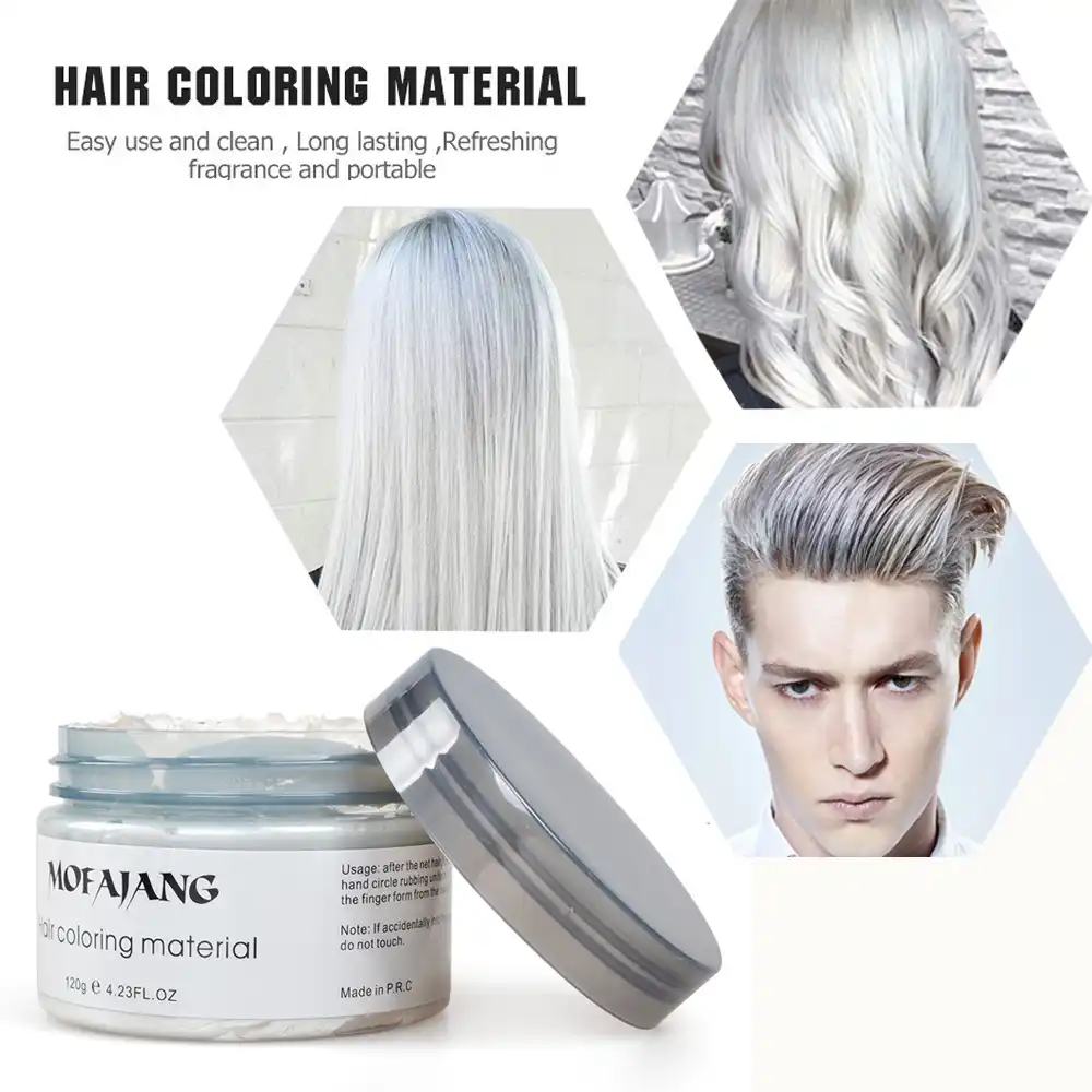 Mofajang White Color Hair Wax Long Lasting Stereotypes Do Not Fade
