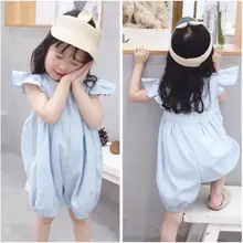 Летние комбинезоны для малышей однотонная одежда комбинезон для девочек детские брюки детские хлопковые штаны для девочек JW7306