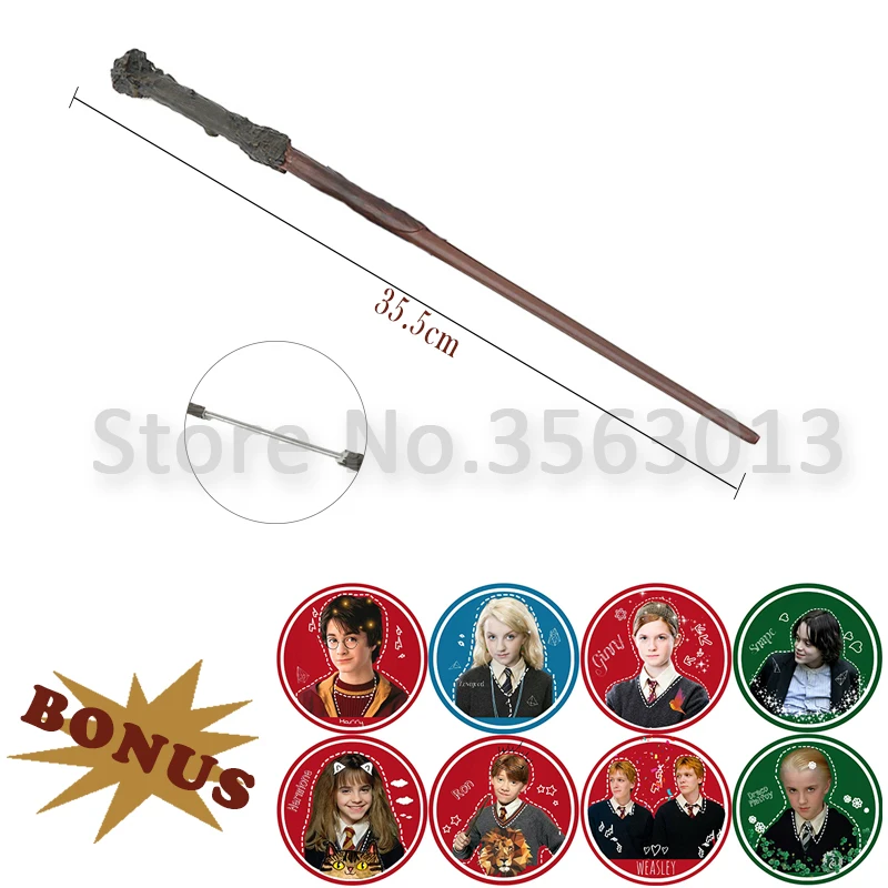 

19 Kinds of Metal Core Harri Potter Serials Magic Wand Hermione Dumbledore Scriptures Trick Cosplay Stick Christmas Kid Toy Gift