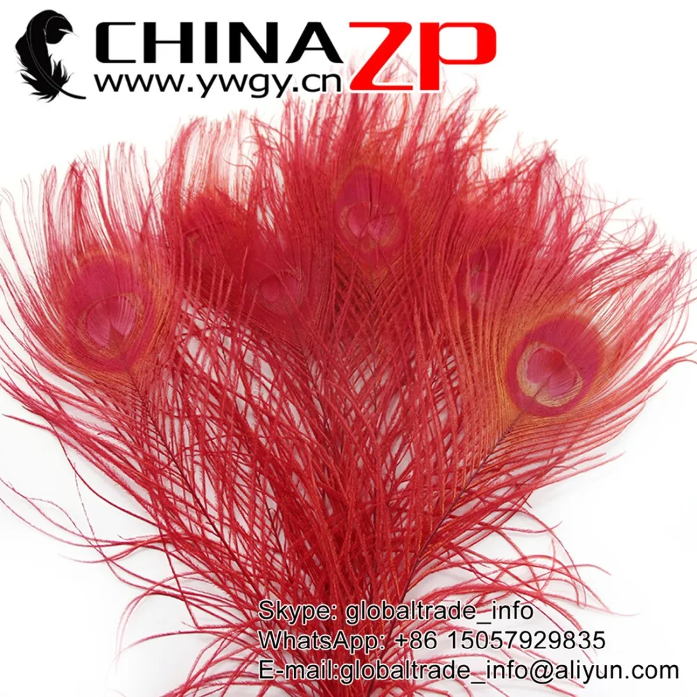 Red Peacock Feathers