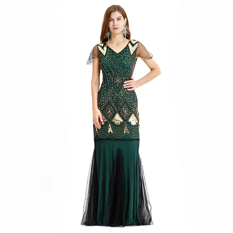 great gatsby green dress