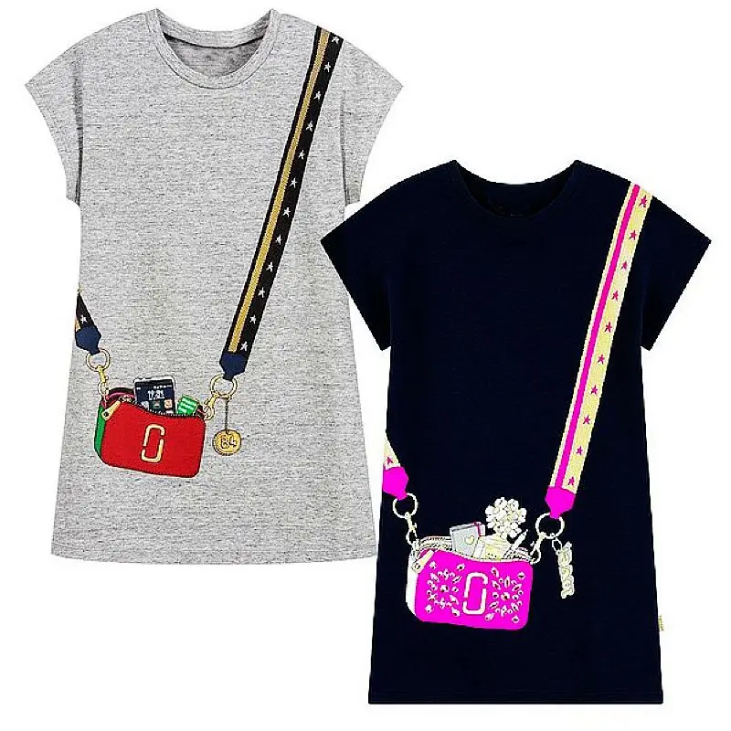 

2PCS Girls Summer Dress Unicorn Party Princess Dress Baby Girl Clothes Children Cotton Dress with Animal Appliques Kids Dresses
