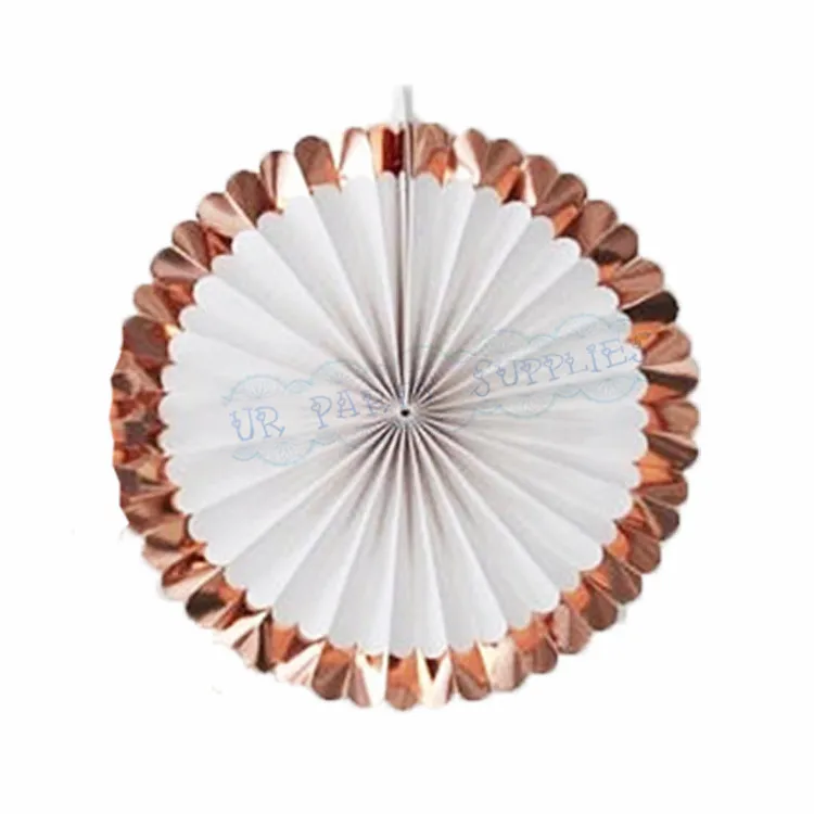 rose paper fan