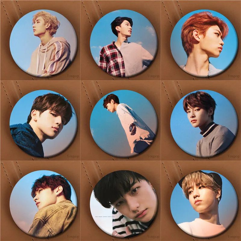 

Youpop KPOP Stray Kids Mini 3th Album I am You StrayKids Bang Chan CHANGBIN Photo Badge Pins Brooches for Clothes Hat Backpack