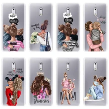 Lucu Retro Kartun Bayi Hitam Wanita Ibu Gadis Itu Kembali Penutup untuk Nokia X6 7 Plus Lembut Silicone Ponsel Case untuk nokia 1 2 3 5 6 8 Kasus(China)