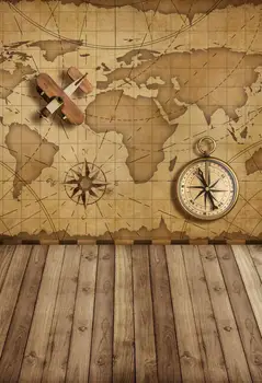 

new baby backdrop world map sailing trval yellow brown paper backdrop digital printing photo studio backgroud for child xt-6807