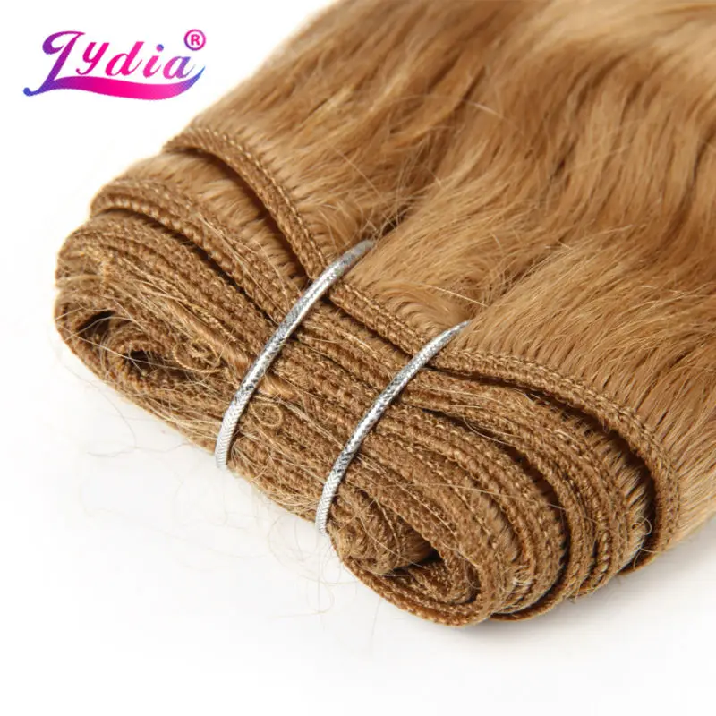 Lydia 4pcs/lot Body Wave Hair Extension Yaki Body 16"-26" Pure Color Blond Synthetic Hair Weaving For Women Bundles