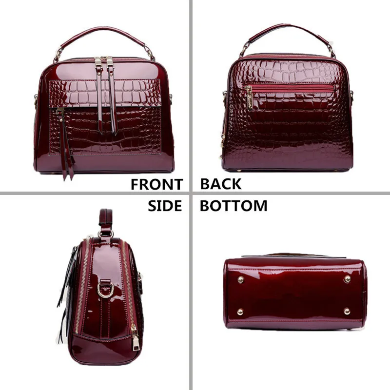 FLYONE Crossbody حقائب للنساء 2019 المرأة حقيبة يد التمساح براءات الاختراع والجلود حقيبة تسوق حقيبة كتف المرأة حقيبة بولسا الأنثوية FLYONE Crossbody حقائب للنساء 2019 المرأة حقيبة يد التمساح براءات الاختراع والجلود حقيبة تسوق حقيبة كتف المرأة حقيبة بولسا الأنثوية