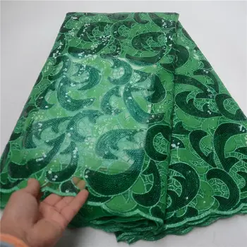 

African Organza Lace Fabric 2019 organza lace fabric with sequins High Quality Fabri Lace Fabric For Party for lady -HL30