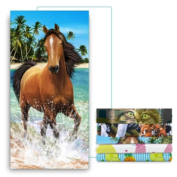 

3D Animal Fashion Printing Bath Towel Bathroom Microfiber Home Soft Beach towel Swimsuit Outdoor Travels Yoga Sport Towels