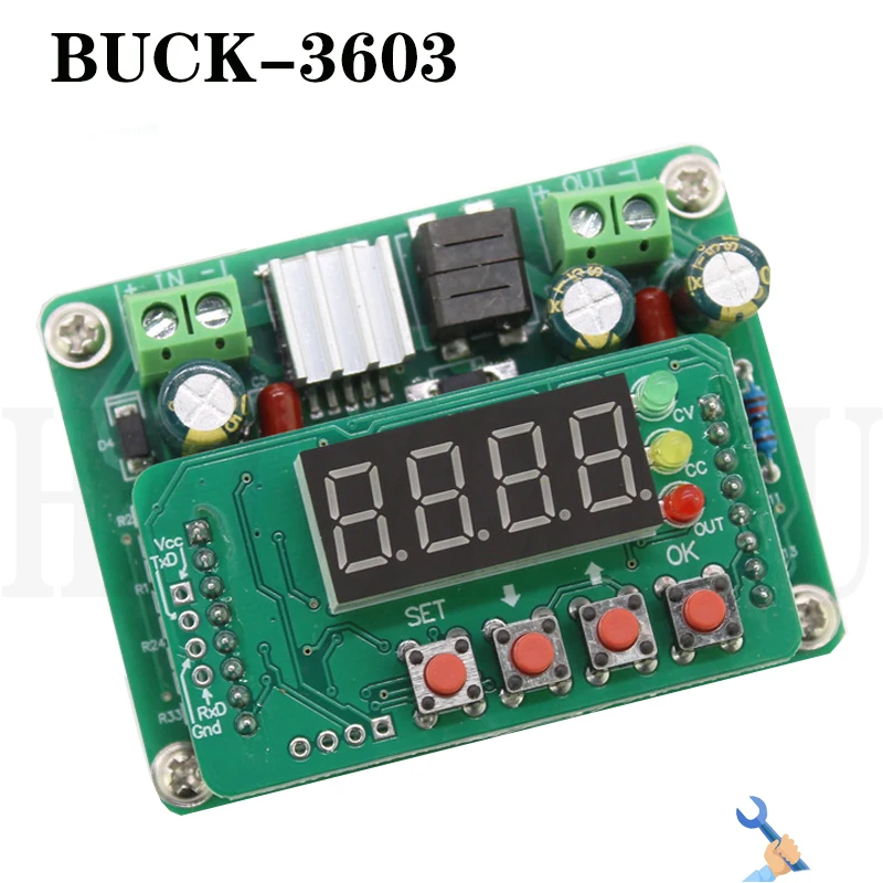 

High Precision NC DC Regulated Power Supply Adjustable Step-Down Module Voltage Ammeter Digital LED Display 36V 3A 108W Charger