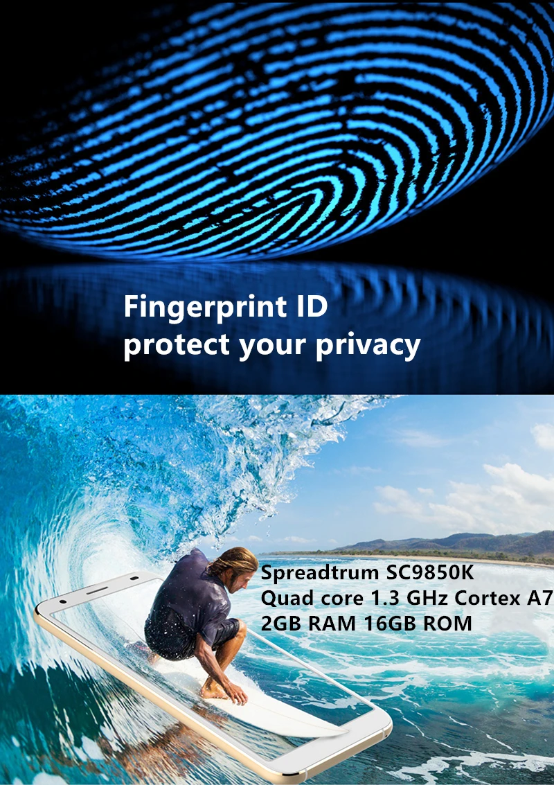 Оригинальный Coolpad N3D 1821 смартфон SC9580K 5 45 &quot18:9 2 ГБ 16 Android 8 1 Мп 2500 мАч разблокировка