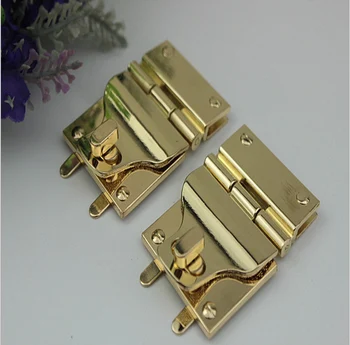

6 pcs/ lot Luggage hardware accessories More high-grade lock Packets twist lock bag wrapping Pale gold lock buckle mortise lock