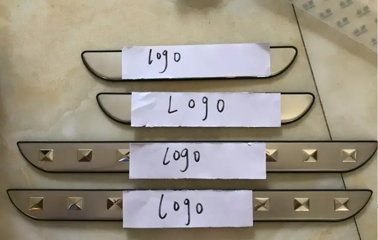 

For Toyota corolla 07-13 car Stainless Steel pedal Door scuff plate Cover threshold sticks External parts 4pcs