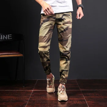 

HCXY 2018 Casual Men Cargo Pants Summer Spring Fashion Camouflage trousers for men Breathable Military Camp pants