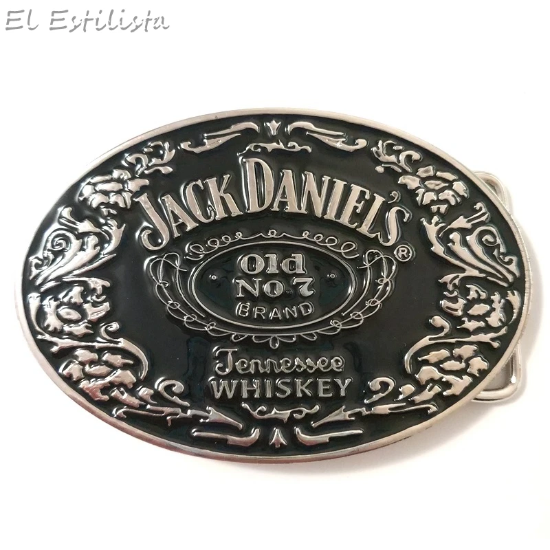 

Floral Classic Black Mens Beer Theme Belt Buckle Old Brand Male's Metal Flower Buckles Cool Jeans Accessories for 4cm Width Belt