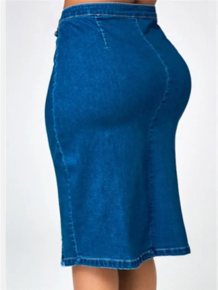 Ограниченное по времени предложение Новая повседневная однотонная Асимметричная Кнопка Лолита Юбки женские юбки летние женские большие размеры 5xl джинсовая короткая юбка