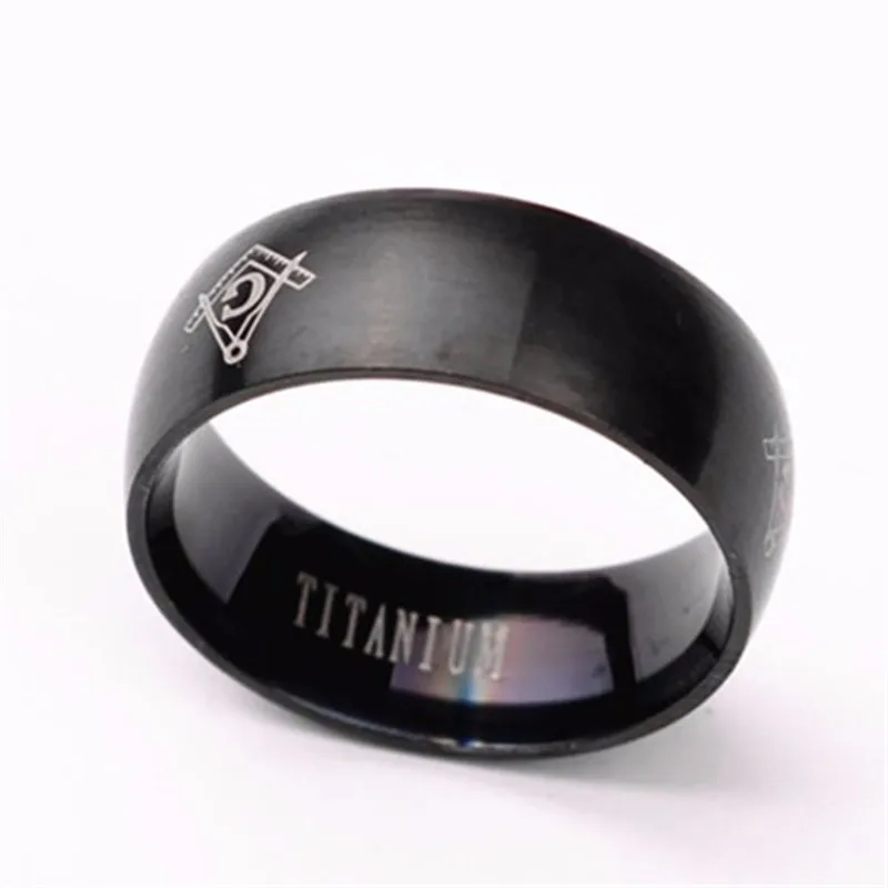 Фунтов Титан масоны масонские Кольца для Для мужчин и Горячая распродажа; женская обувь черный Для мужчин кольцо otr01