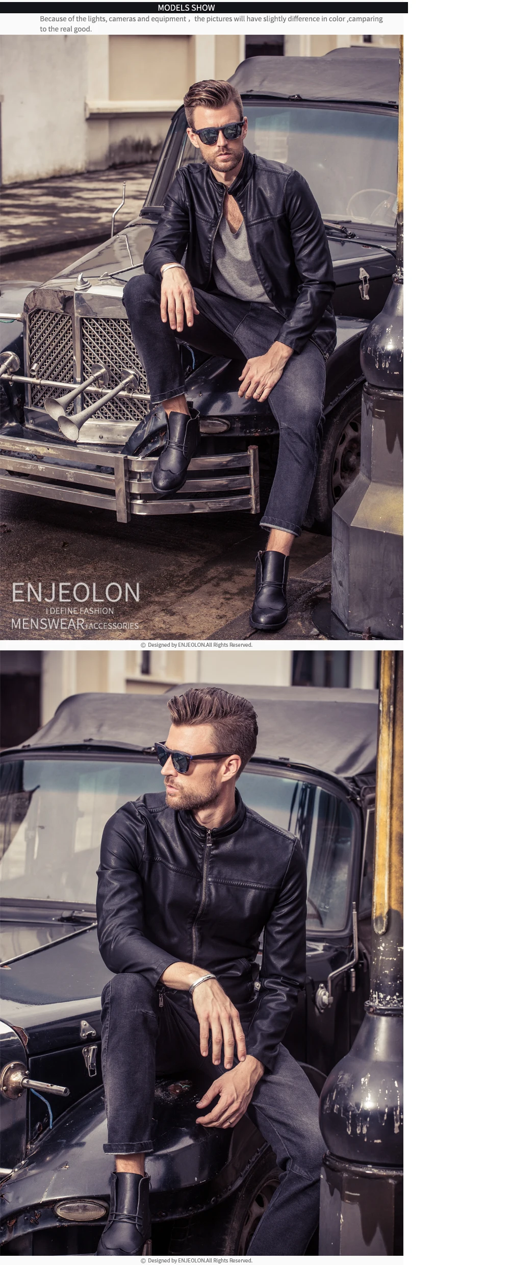 Бренд Enjeolon, мотоциклетная кожаная куртка, Мужская качественная модная куртка для мужчин, байкерская куртка, пальто, Мужская крутая одежда P209