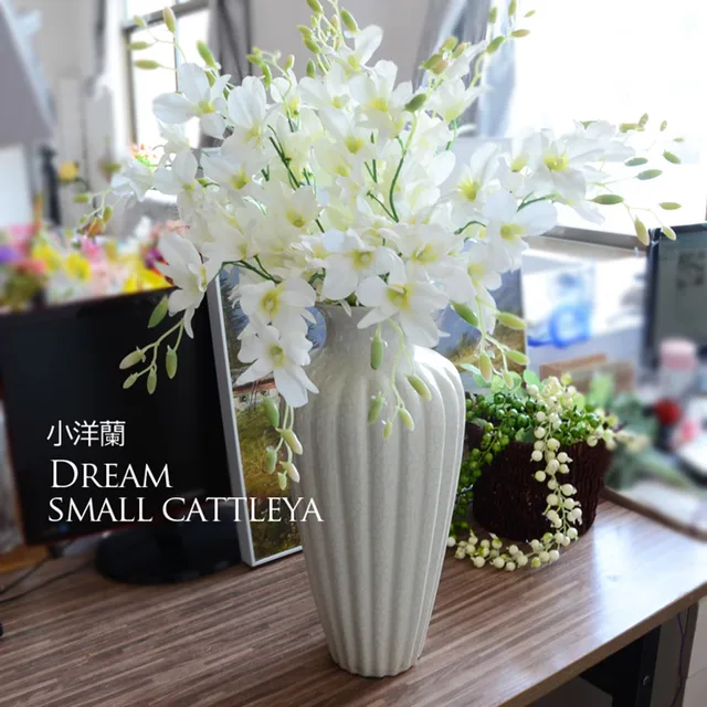 Aliexpress New 10pcs Lot Artificial Single Branch Small New 10pcs Lot Artificial Single Branch Small Foreign Orchids Living Room Bedroom Flower Arrangement Wedding
