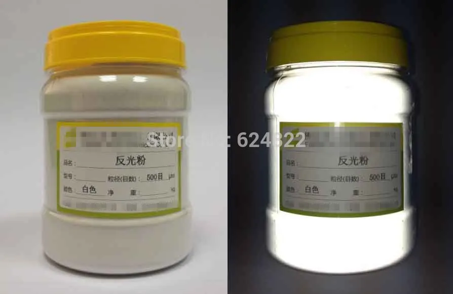 White Reflective powder High refraction glass microsphere reflective powder Pigment Reflective coating micro glass bead nail powder nail pigment mica powder nail powder set fluorescent pigment luminous pigment color shift pigment powder automotive paint pigment powder
