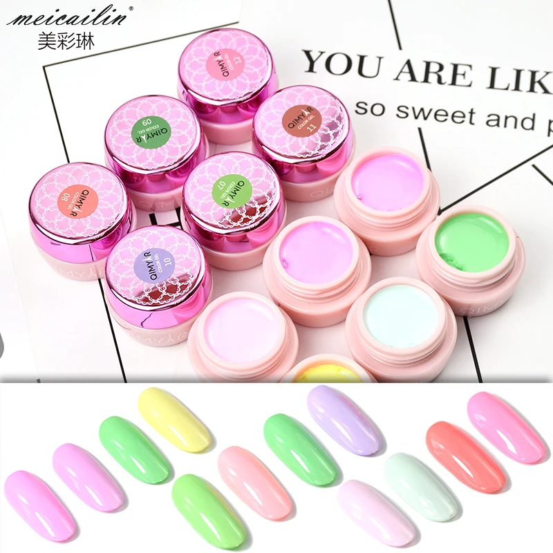 2018 1 pcs 5g UV led Painting Gel Varnish Professional Nail Paint Design DIY Oil Gel polish Lacquer Gellak 48 Pure Color Gel Lak