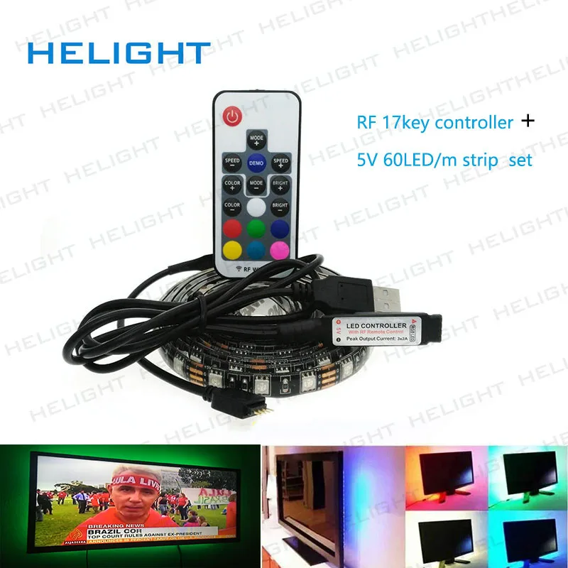 TV Background Lighting DC5V USB LED Strip 5050 RGB Christmas desk ... TV Background Lighting DC5V USB LED Strip 5050 RGB Christmas desk ...