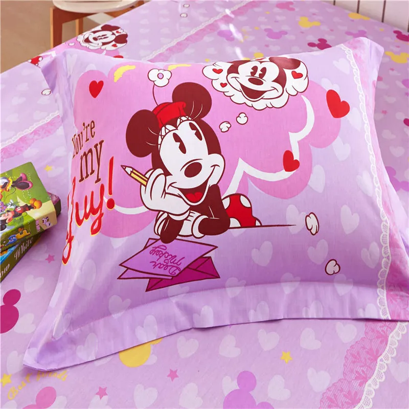 Us 66 11 24 Off Mickey And Minnie Mouse Bedding Set For Children Bedroom Decoration Twin Size Comforter Covers Full Bedspread Bed Sheet 4pcs New In