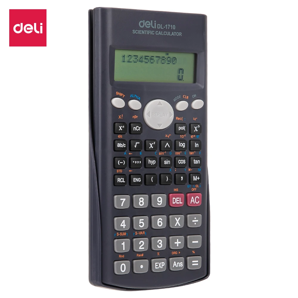 

Deli 240F Scientific Calculator Engineer Calculator Student 10+2 Digits Black E1710