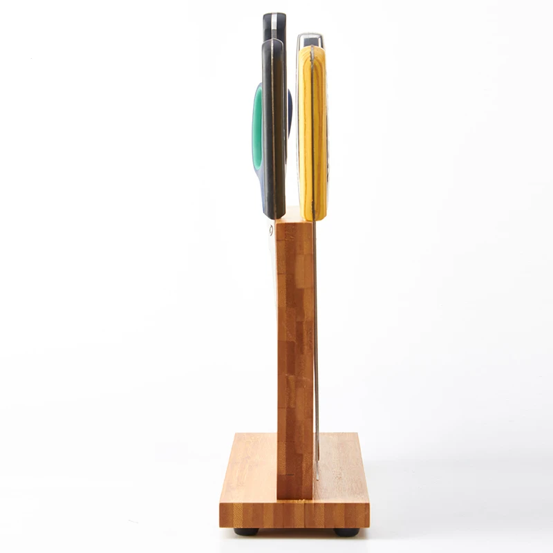 Качественный креативный магнитный держатель для ножей, бамбуковый непористый органайзер для ножей для здоровья, кухонный барный блок для хранения ножей, подставка для ножей