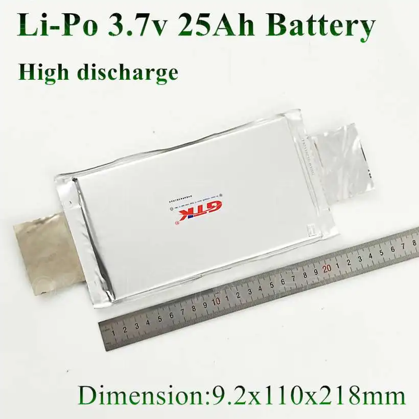 10pcs High current 3.7v 25Ah lithium cell lipo polymer 22ah 20ah for diy pack electric power tool deep cycle bike 36v 20ah litio (3)